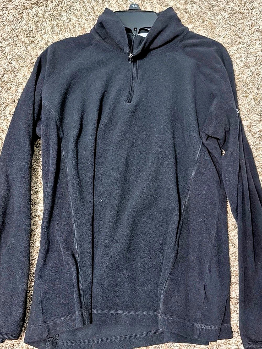 Black Half-Zip Hoodie Size 14 Like New
